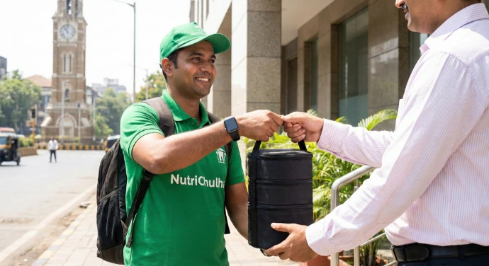 Tiffin delivery service man in South Mumbai